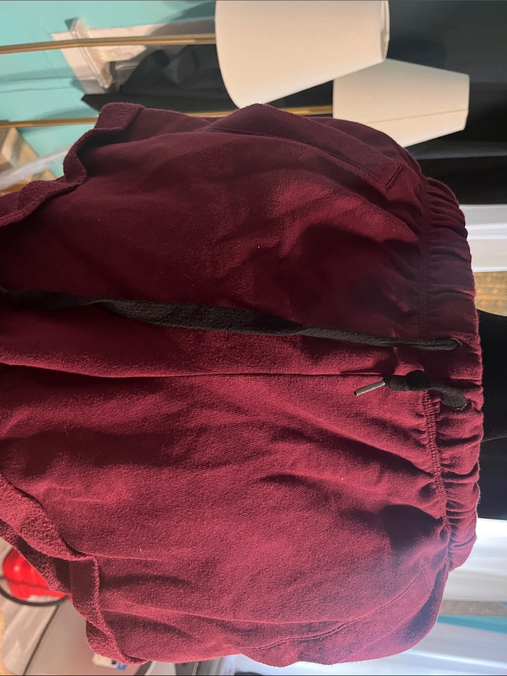 PINK Victoria's Secret Burgundy Drawstring Lounge Shorts